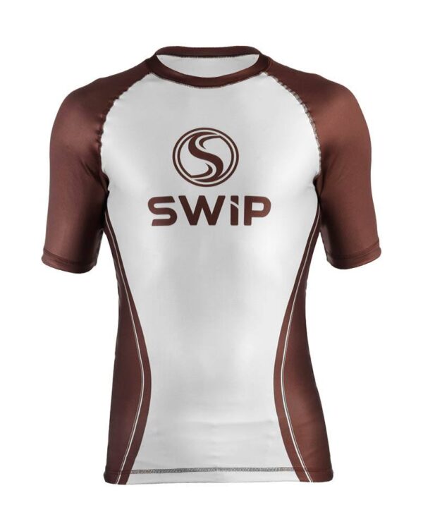 COMBAT BROWN Maglia rashguard IBJJF uomo