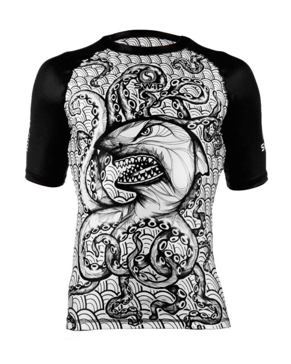 OCTARK BLACK/WHITE Maglia rashguard uomo