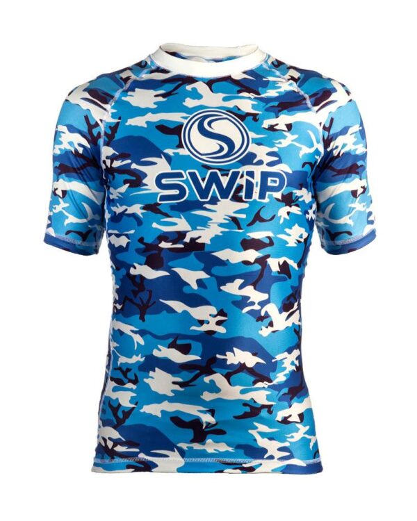 CAMOUFLAGE BLUE Maglia rashguard uomo